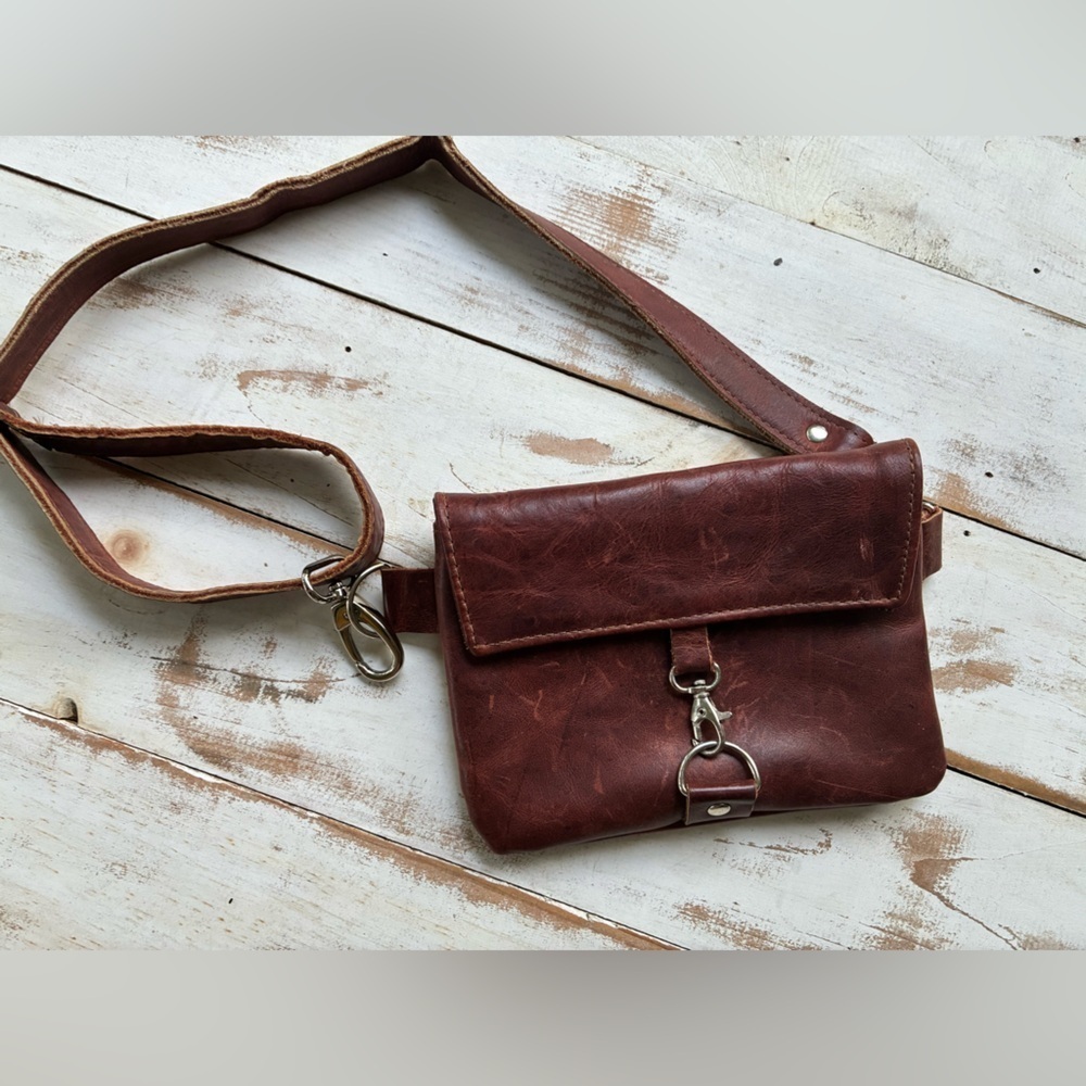 SABRA & SAND handcrafted leather crossbody bag leather boho minimalist purse EUC - Picture 10 of 15